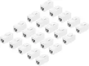 uxcell 20 Pack Cat 6 Ethernet Coupler, RJ45 Cat6 Coupler Jacks Female to Female Ethernet Adapter, White, 15x32x22mm