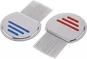 GELATO BEAUTY New Lice Treatment nit Comb with Stainless Steel Metal for lice and nits removal comb for head lice comb - (Pack of 2)