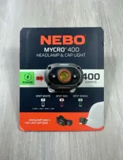 NEBO MYCRO Headlamp & Cap Light, USB Rechargeable, 400 Lumens, NEB-HLP-0022