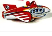 NEW Retro Red Go Go Rocket Racer # 6 Space Friction powered Toy Sci Fi Classic