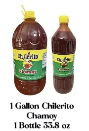 Chilerito Mix Chamoy Seasoning Sauce 1 Gallon Bottle & (1) 33.8 Oz Bottle