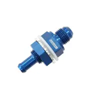 Aeroflow Fuel Cell Bulkhead Fitting -6 AN To 7.93mm 5/16" Barb Blue Finish