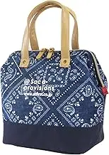 AF6233 Lunch Bag, Cool, Thermal, Handbag, Cute, Women's, Stylish, Bento Box, for Work or School, Men's, Lunch Box, Large Capacity, Cold Insulation, Simple, L, Navy
