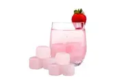 Bartender Rose Quartz Gin Stones with Bag Set of 6