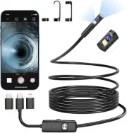 BlueFire USB Endoscope Camera, 3MP HD Dual Lens Industrial Borescope, IP67 Wa...