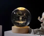 Creative Luminous 3D Crystal Ball Desktop Decoration moonlight lamp Choose Style