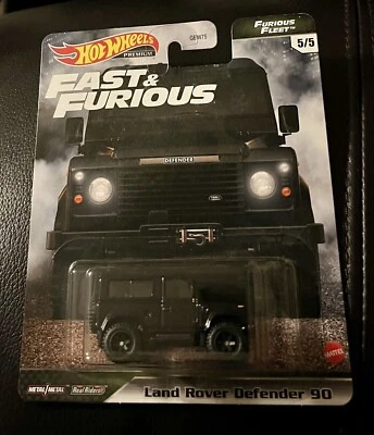 HOT WHEELS PREMIUM FAST FURIOUS Black Land Rover Defender 90 - 1/64
