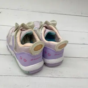 ［出清品］《布布童鞋》Moonstar日本Carrot玩耍防潑紫色貓耳兒童機能運動鞋(15公分)