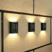 Square Solar Power Garden Light Patio Wall Fence Lamp Home Decoration