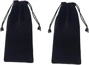 Mobestech 2pcs Small Jewelry Bags Watch Storage Bags Drawstring Jewelry Pouches Watch Cloth Bag Necklace Bags Small Drawstring Pouch Watch Organizer The Watch Felt Bags Drawstring Bag
