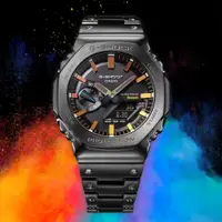 在飛比找PChome24h購物優惠-CASIO 卡西歐 G-SHOCK 八角農家橡樹全金屬彩虹光