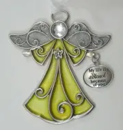 Y3 My life is blessed because of you yellow YOUR GUARDIAN ANGEL Ornament Ganz