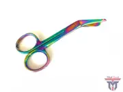 1 piece Lister Bandage Nurse Scissors - 3.5" Multi Titanium Color Rainbow NURSE