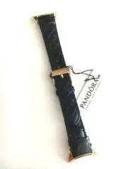Pandora Imagine Watch Navy Blue Leather Band + IPG (Gold) Stainless Steel Buckle