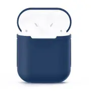 For AirPods 2nd Gen Case, Silicone Protective Cover, Dark Blue