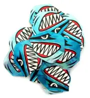 Bulk Pack of 15 (5 Sets) Harrows Holographic Dart Flights "Evil Shark"
