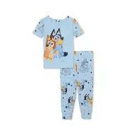 Bluey and Bingo Character Toddler Snug Fit Two-Piece Sleep Set. 2T