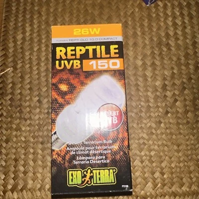 Exo Terra Reptile UVB 150 Desert Terrarium Light Bulb 26W Brand New In Box