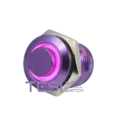 Tesi FILO 16MM LED Momentary Push Button Guitar Kill Switch Purple w/Purple LED