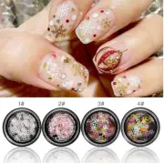3D Nail Art Stickers Cartoon Christmas Decal Set Snow Flake Snowflake