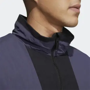 【adidas 愛迪達】運動服 休閒外套 男外套 黑紫 WRD WOV JKT(HM2694)