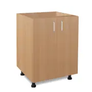 Flatpax 600mm Woodgrain 2 Door Utility Floor Cupboard