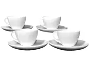 DIANE VON FURSTENBERG DVF Pebblestone Demitasse Espresso Cup & Saucer Set/4 New