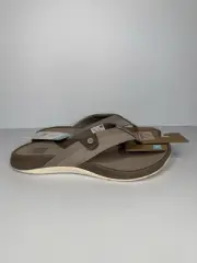 Reef Sandals Men's 8 Gray Pacific Taupe Fossil High Arch Flip Flops NEW $70