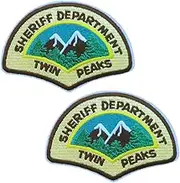 Sunshine Patch 2 PCS Twin Peaks Embroidered Iron On Patch Sheriff Department Clothing Accessories DIY