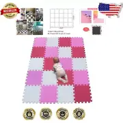 Non-Toxic Baby Play Mats - 20 Interlocking EVA Foam Tiles for Soft Play Areas