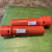 1 Vintage Eveready Union Carbide￼ Orange Flashlight New Old Stock 2D Working USA