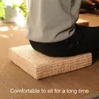 Straw Pillow Handcrafted Multifunctional Japanese Style Straw Flat Seat Cushion