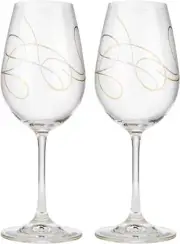 Crystalex 40729/350/QH013, 12 Oz Viola Lead-free Crystal Wine Glasses, Set of 2
