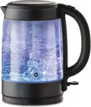 Brooklyn Glass Kettle 1.7L Fast Boil Matte Black BPA Free
