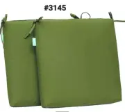 New Outdoor Indoor Dining Chair square foam patio Seat Cushions, Set of 2- GREEN