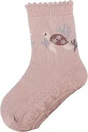 [Sterntaler] Fli Fli Sun Tortoise - Girls' Tile Speedster with Motif - Thin Stopper Socks Baby - Skin-friendly Summer Socks - Baby and Children's Stockings with Non-Slip Sole