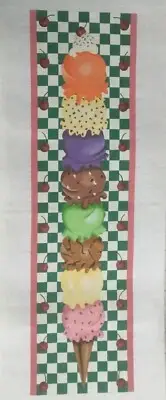Hand Painted Needlepoint Canvas, New Ice Cream Growth Chart, 13 ct. JP Needlept.