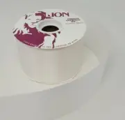 NEW Lion Offray White Satin Acetate Craft Ribbon 2-5/8" x 50 YDS Roll # 40
