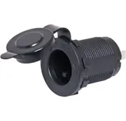 12VDC 6.3mm Spade Terminals & Waterproof PVC Cap Panel Mount Posi-Fit Engel Style Socket