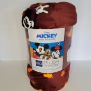 Disney Mickey And Friends Fleece Plush Blanket Throw 60"x72" Toddler Blanket