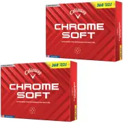 Callaway Chrome Soft 360 Triple Track Yellow Golf Balls - 2 Dozen 2024 Model