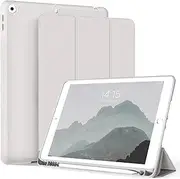 ZKTUYU 10.2 inch Case for iPad 9th Generation 2021 / iPad 8th Generation 2020 / iPad 7th Generation 2019 with Pencil Holder, Auto Sleep/Wake, Slim Soft Smart Trifold Cover, iPad 10.2" Case, Gray