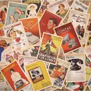 32pcs/set Retro Old Photo Postcard Classic Movie Cartoon Dairy Album Wall Decoration Poster Vintage Collectible Card Stationery Gift