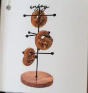 The Cellar Enjoy Donut Bagel Pretzel Tree Display Stand C7