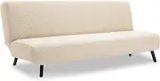 Couch Slipcovers Sofa Bed Cover for Living Room Couch Cover Stretch Slipcovers Elastic Stretch Armless Sofa Bed Case (Color : A-01, Size : M Size(145-180cm))