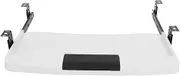 HOMSFOU 1 Set Keyboard Storage Tray Under Desk Silent Slide Pull Out Keyboard Organizer Compact Office Supply Storage Plate Space Saving Design for Clutter Workstation