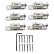 6Pack Alloy+Copper Single Roller 3-8 String Bridge For Guitar Cigar Box Banjo M