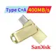 SanDisk SDDDC4 Ultra Luxe Type C+A雙用隨身碟 (新規400MB/s) 金