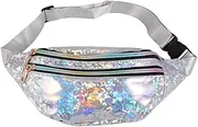 [SAFIGLE] Belt Bag Waist Pack for Women Waterproof Sequin Crossbody Bag Fashion Zipper Bag for Daily Use for Ladies