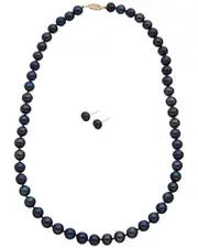 Splendid Pearls 14K 7-8mm Earring & Necklace Set